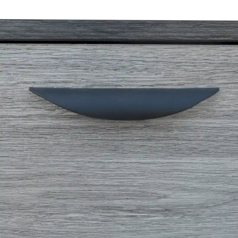 Meuble TV gris 71,1 cm avec armoire dépliante, armoire normale et 2 étagères pour téléviseurs jusqu'à 79 po