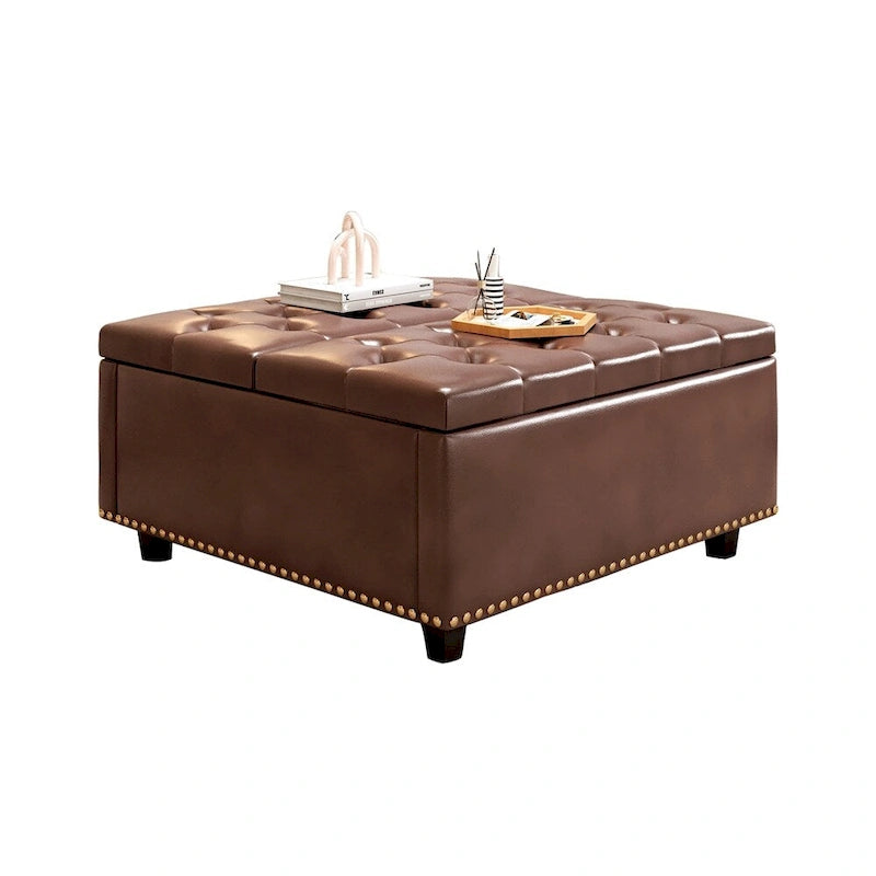Table basse de rangement moderne avec portes de rangement pour salon