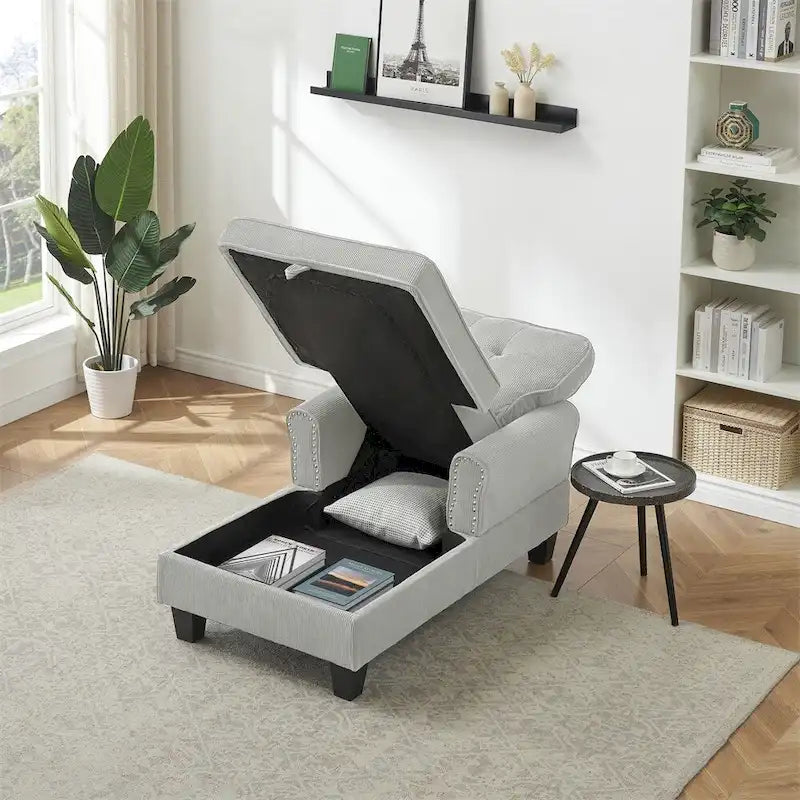Chaise longue d'intérieur, canapé-lit, fauteuil rembourré