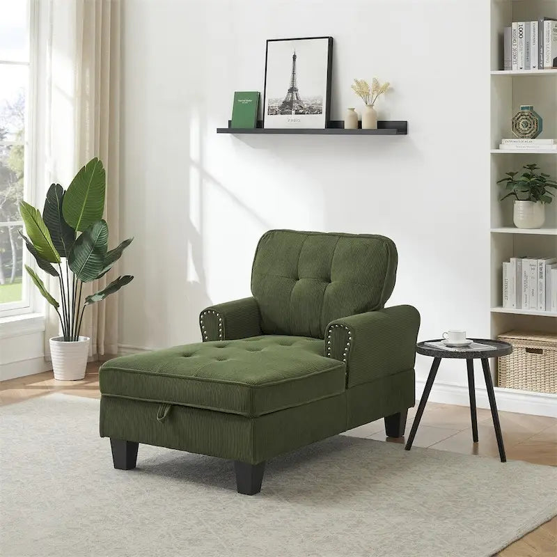 Chaise longue d'intérieur, canapé-lit, fauteuil rembourré