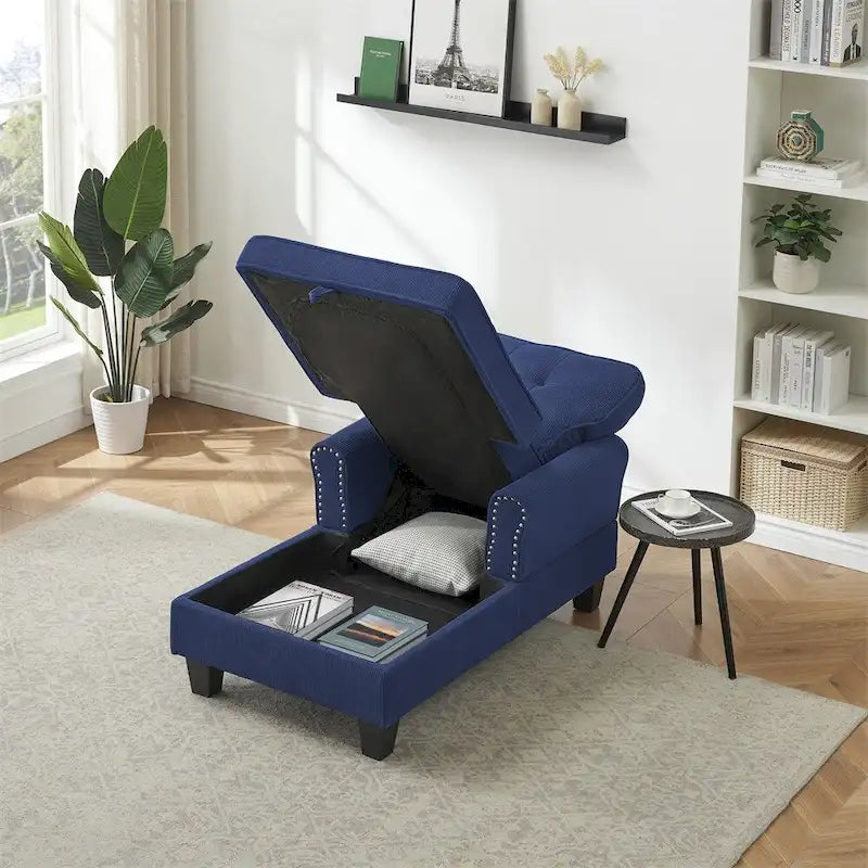 Chaise longue d'intérieur, canapé-lit, fauteuil rembourré