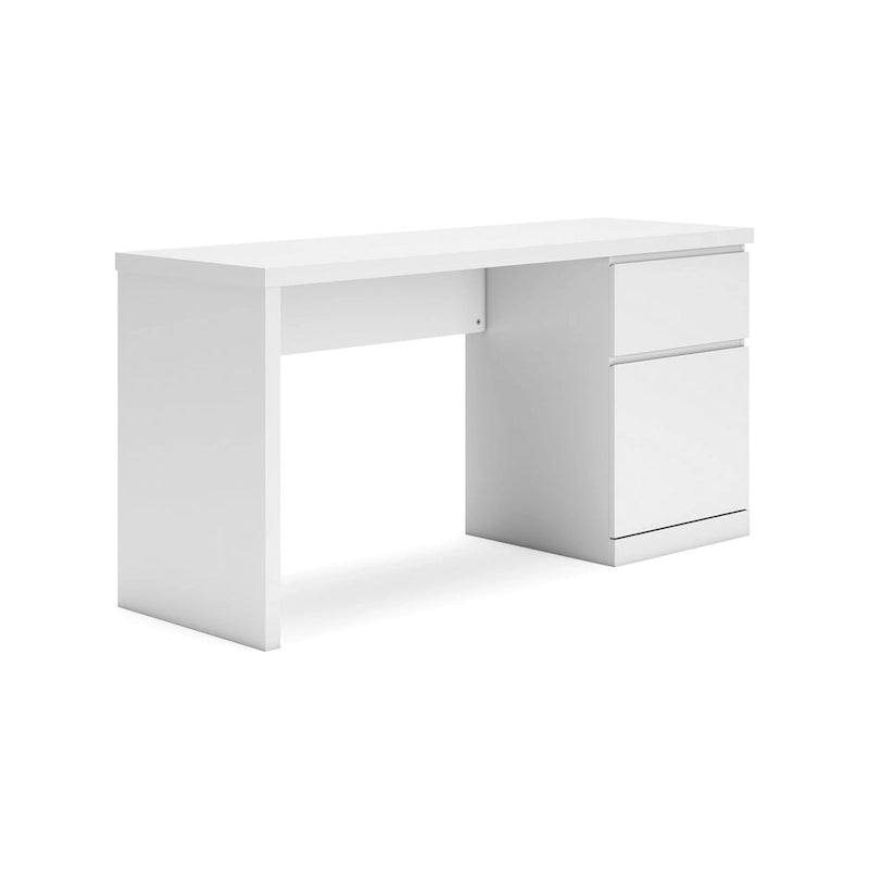 Bureau à Domicile, Plateau Rectangulaire 60 Po avec Tiroir, Bois Blanc