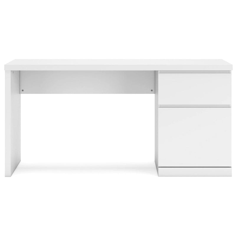 Bureau à Domicile, Plateau Rectangulaire 60 Po avec Tiroir, Bois Blanc