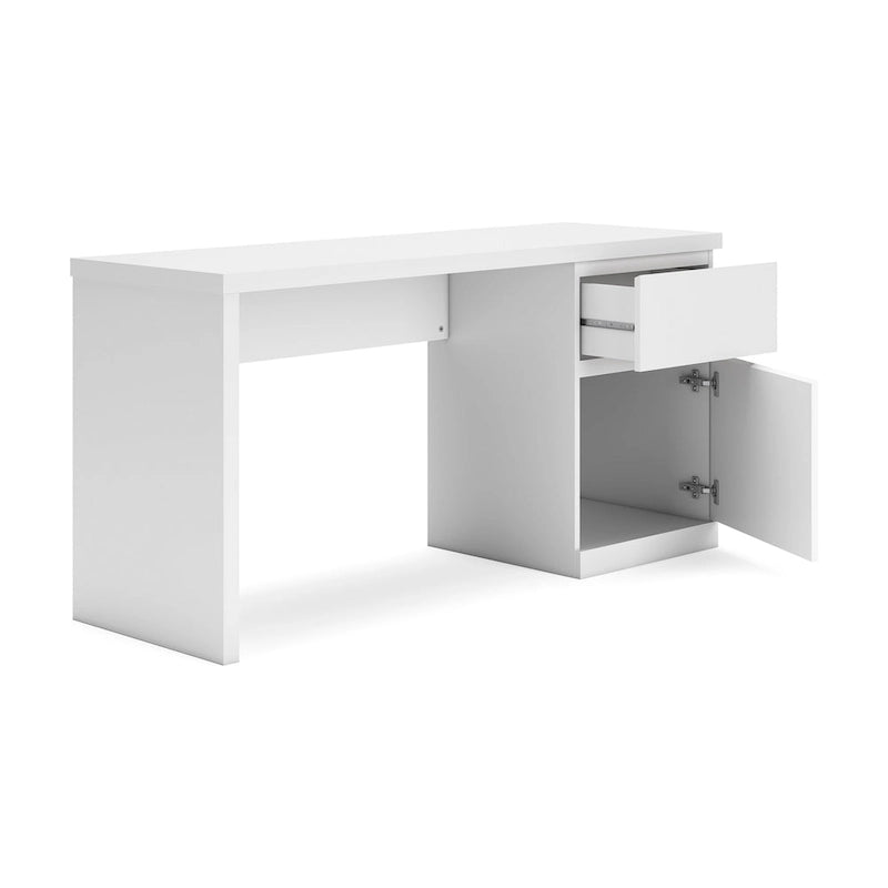 Bureau à Domicile, Plateau Rectangulaire 60 Po avec Tiroir, Bois Blanc