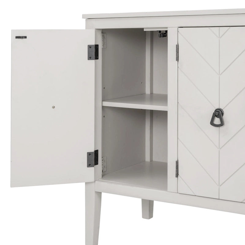 Meuble de rangement pour entrée, salon ou chambre à coucher avec étagère réglable