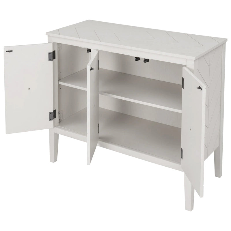 Meuble de rangement pour entrée, salon ou chambre à coucher avec étagère réglable