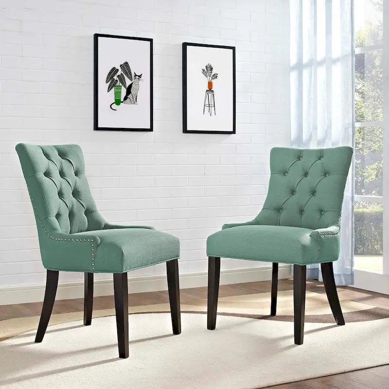 Chaise de salle à manger en tissu (lot de 2)