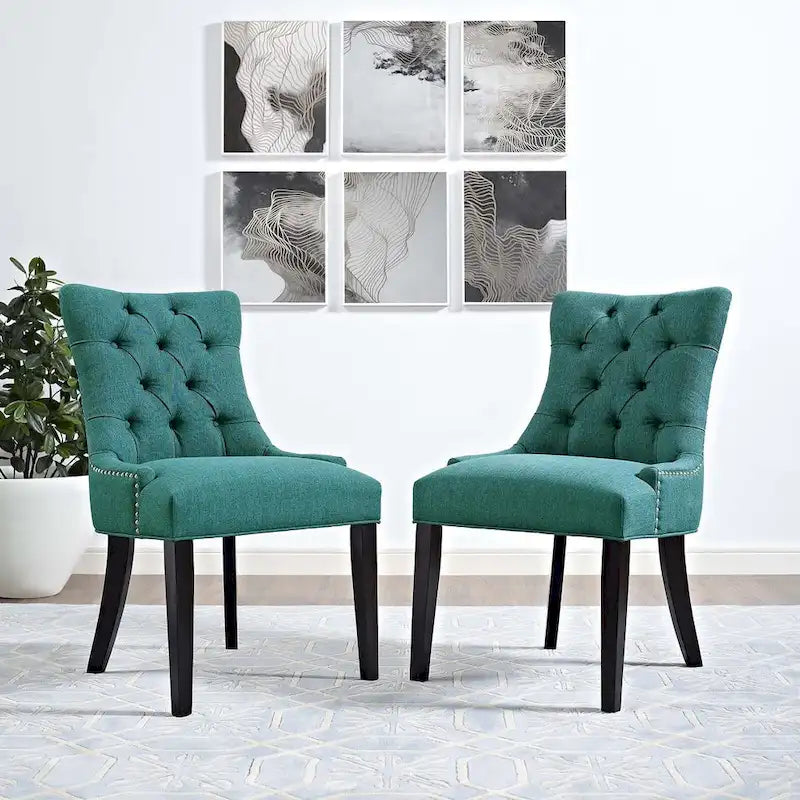 Chaise de salle à manger en tissu (lot de 2)