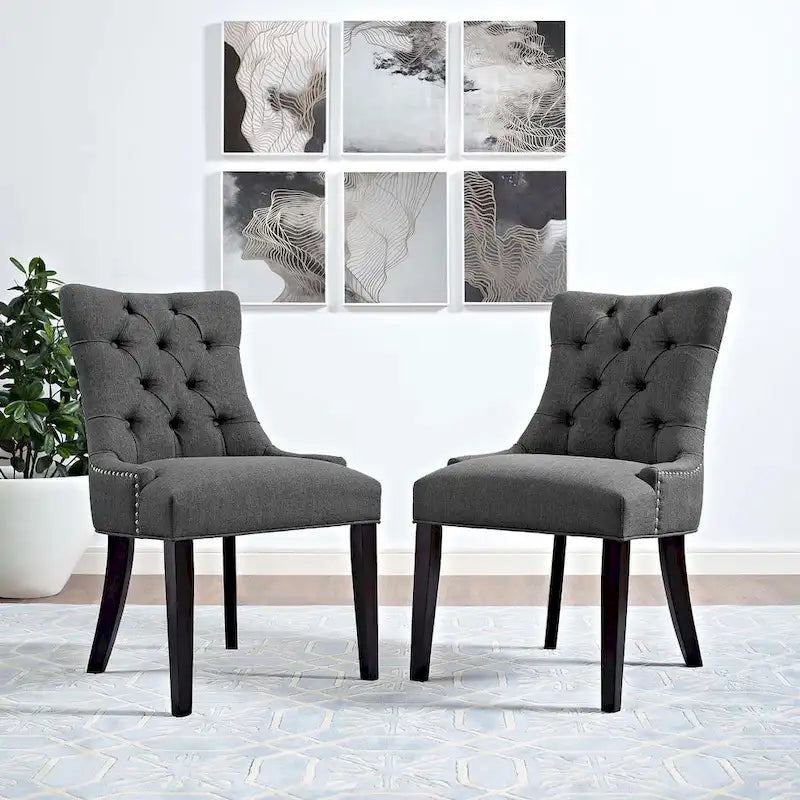Chaise de salle à manger en tissu (lot de 2)