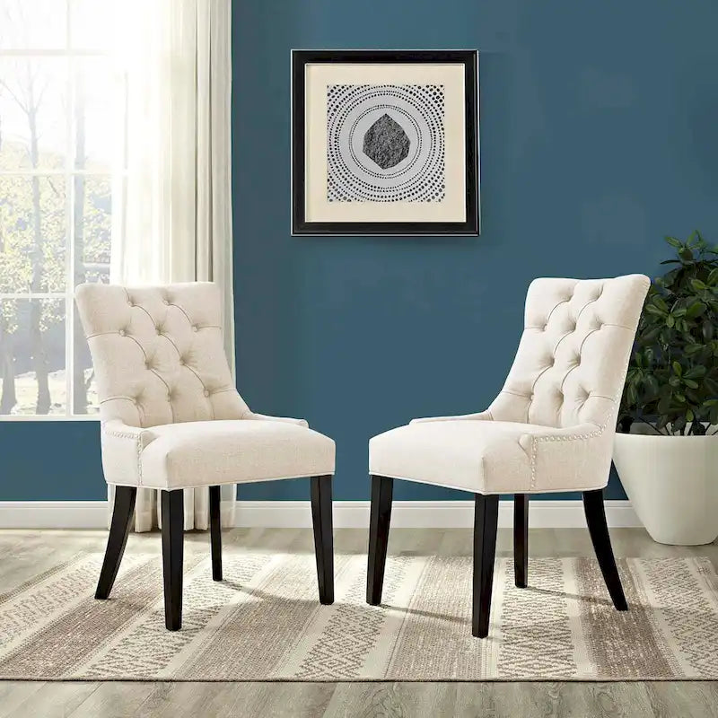 Chaise de salle à manger en tissu (lot de 2)