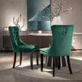 Lot de 2 chaises de salle à manger tapissées de velours