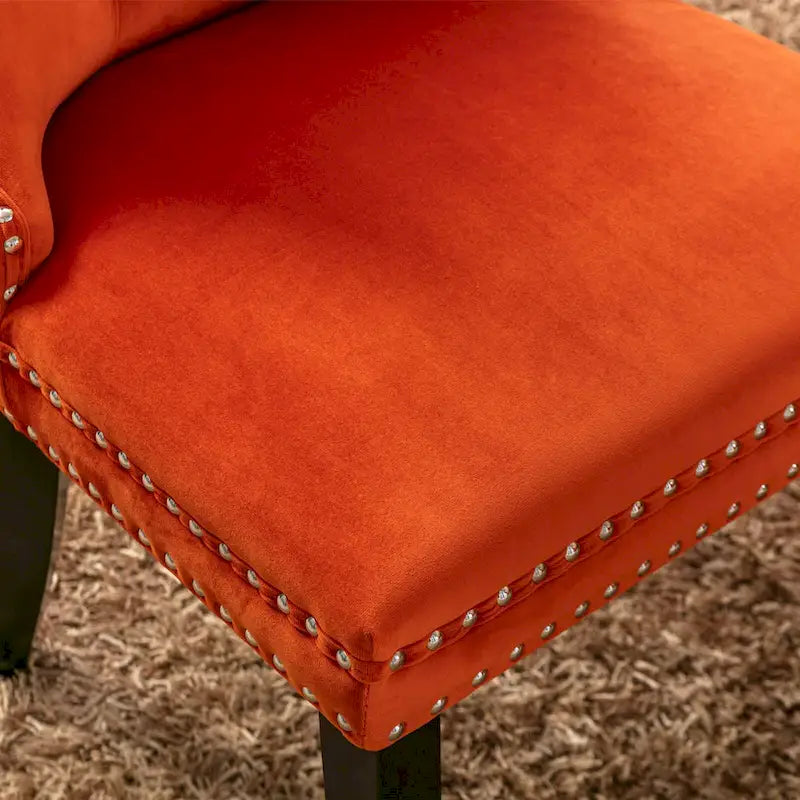 Lot de 2 chaises de salle à manger tapissées de velours