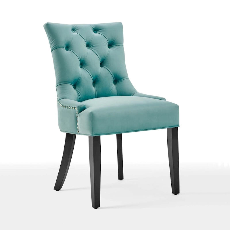 Chaises de salle à manger latérales en velours Silver Orchid (lot de 2)