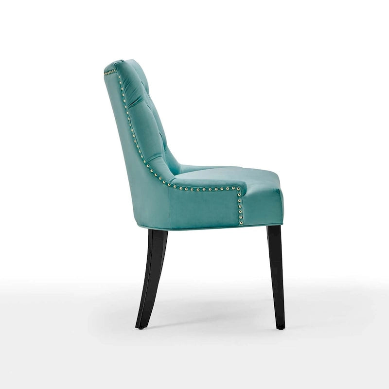 Chaises de salle à manger latérales en velours Silver Orchid (lot de 2)
