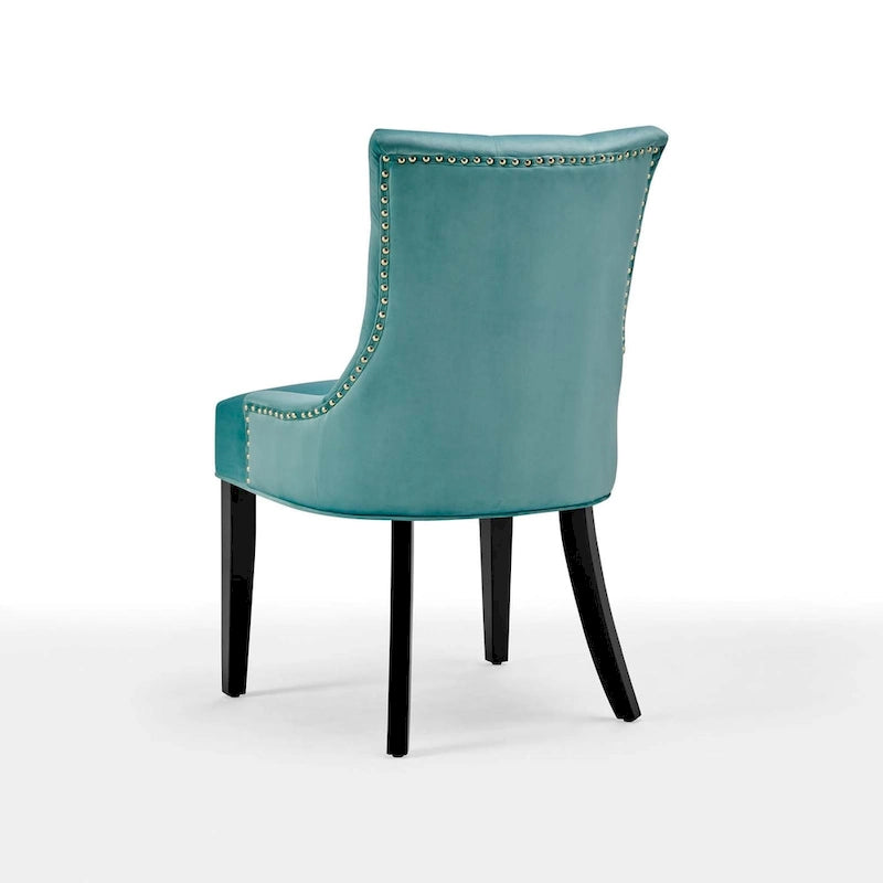 Chaises de salle à manger latérales en velours Silver Orchid (lot de 2)