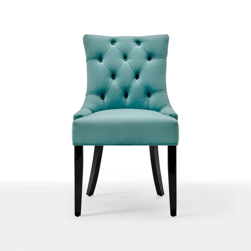 Chaises de salle à manger latérales en velours Silver Orchid (lot de 2)