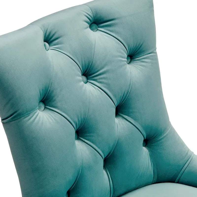 Chaises de salle à manger latérales en velours Silver Orchid (lot de 2)