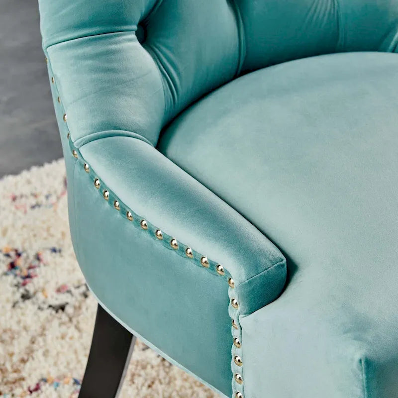 Chaises de salle à manger latérales en velours Silver Orchid (lot de 2)
