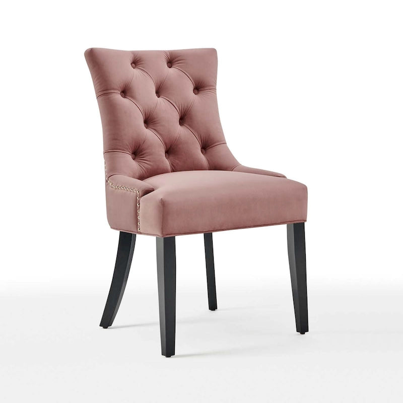 Chaises de salle à manger latérales en velours Silver Orchid (lot de 2)
