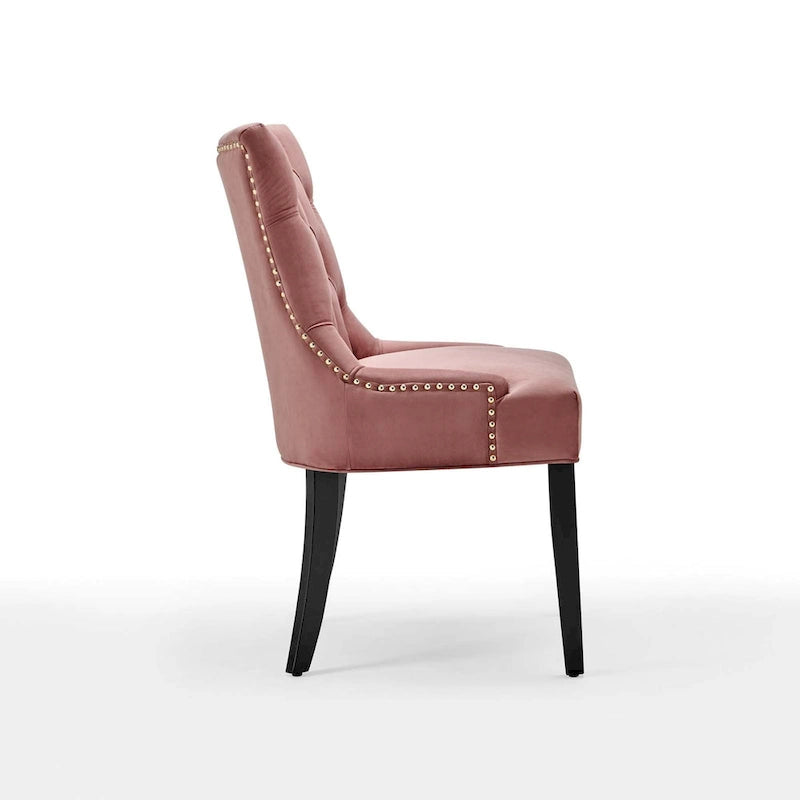 Chaises de salle à manger latérales en velours Silver Orchid (lot de 2)