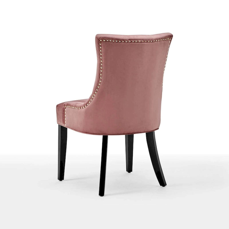 Chaises de salle à manger latérales en velours Silver Orchid (lot de 2)