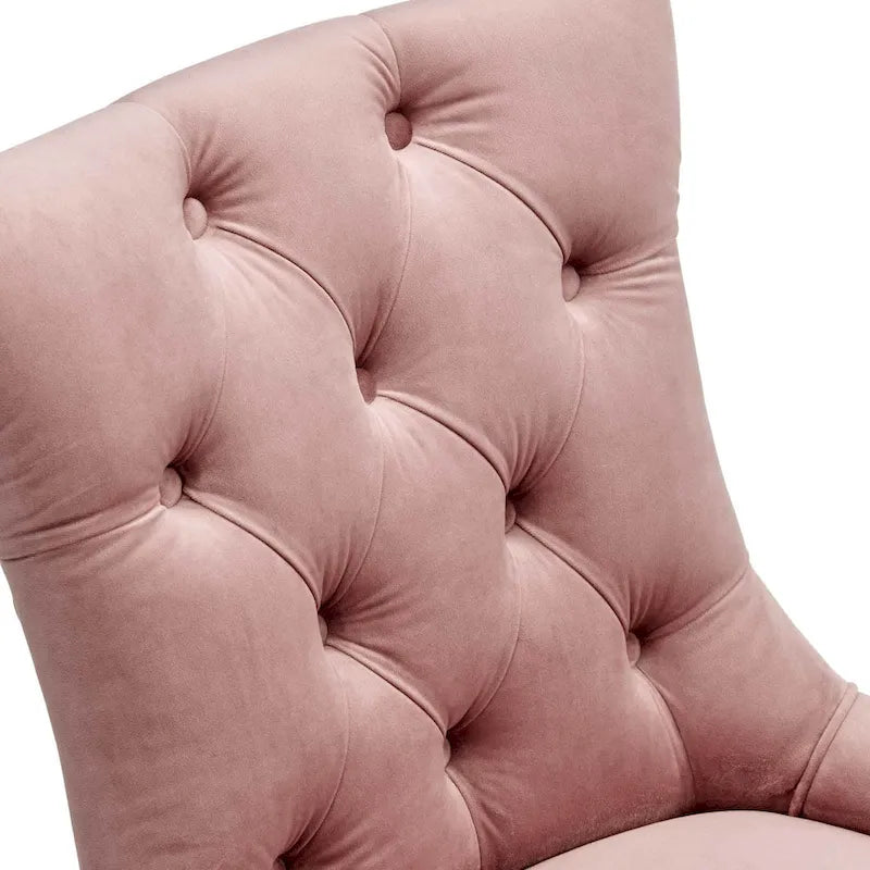 Chaises de salle à manger latérales en velours Silver Orchid (lot de 2)