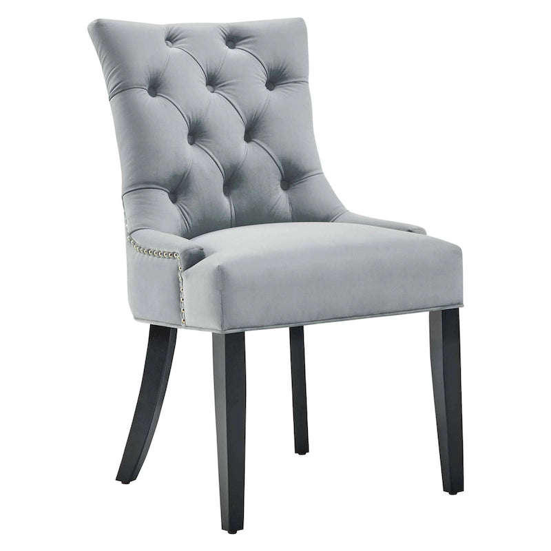 Chaises de salle à manger latérales en velours Silver Orchid (lot de 2)