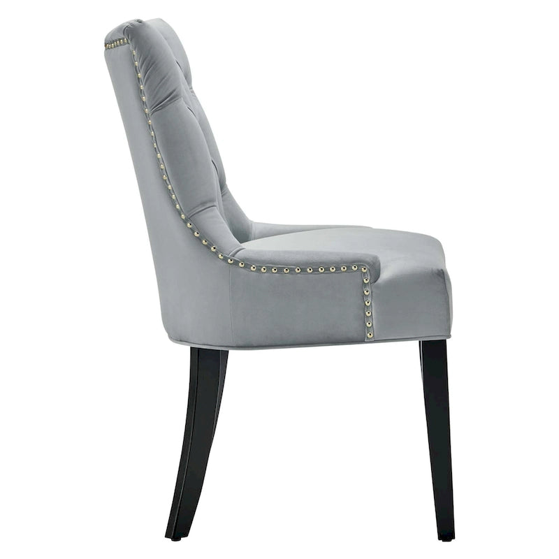 Chaises de salle à manger latérales en velours Silver Orchid (lot de 2)