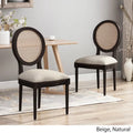 Chaises de salle à manger en bois avec coussins (Lot de 2)
