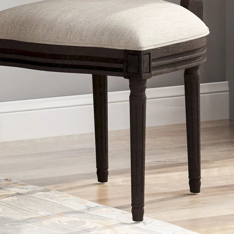 Chaises de salle à manger en bois avec coussins (Lot de 2)