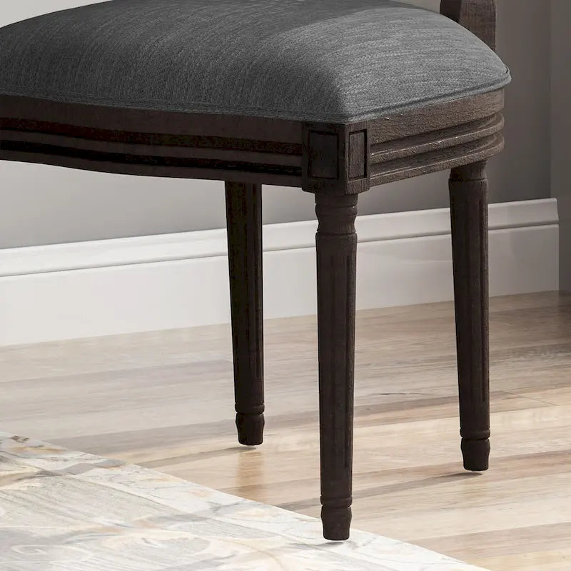 Chaises de salle à manger en bois avec coussins (Lot de 2)
