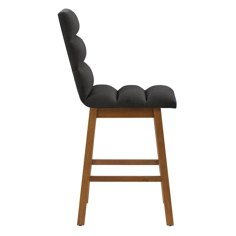 Tabourets de bar rembourrés hauteur comptoir, lot de 2