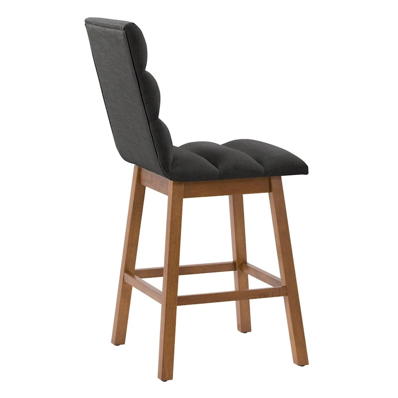 Tabourets de bar rembourrés hauteur comptoir, lot de 2