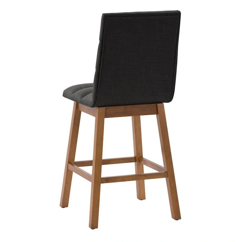 Tabourets de bar rembourrés hauteur comptoir, lot de 2