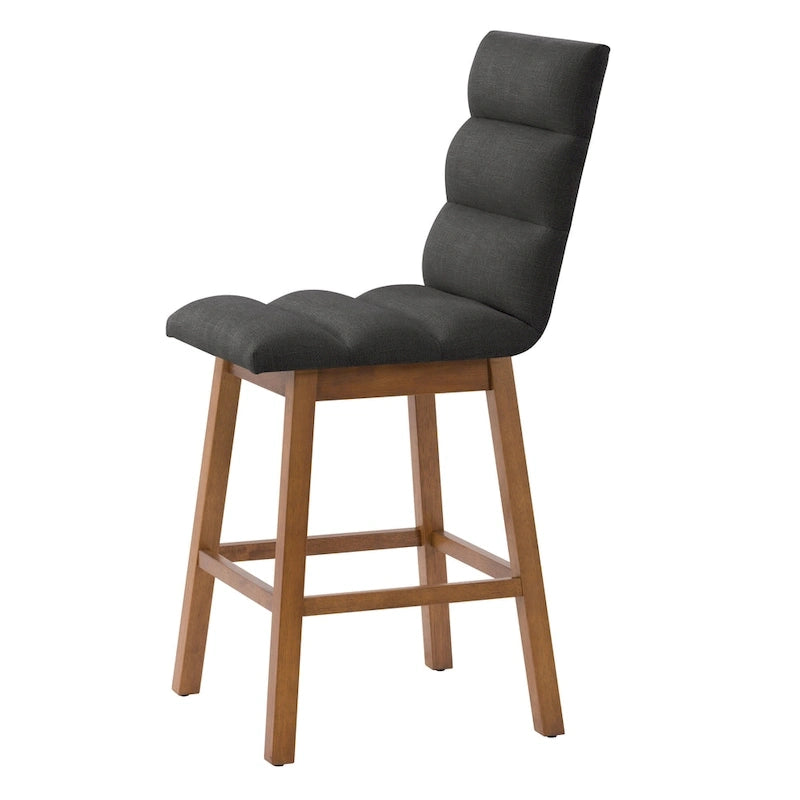 Tabourets de bar rembourrés hauteur comptoir, lot de 2