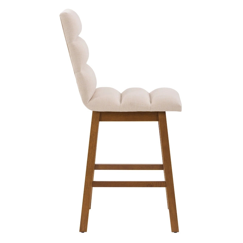 Tabourets de bar rembourrés hauteur comptoir, lot de 2