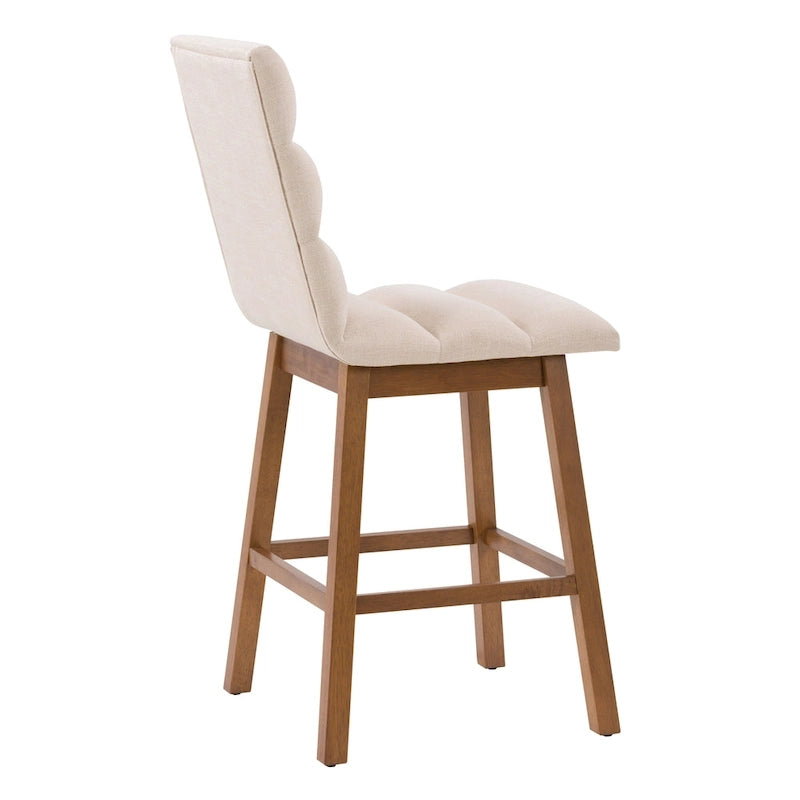 Tabourets de bar rembourrés hauteur comptoir, lot de 2