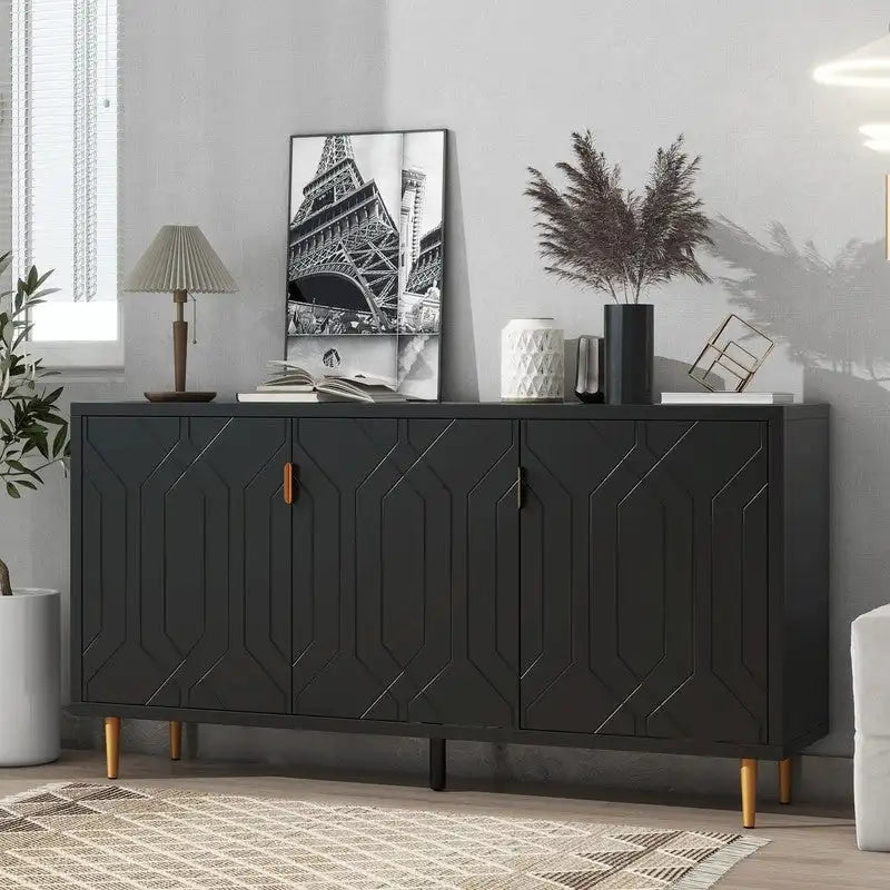 Console de 70 pouces de large avec étagères réglables