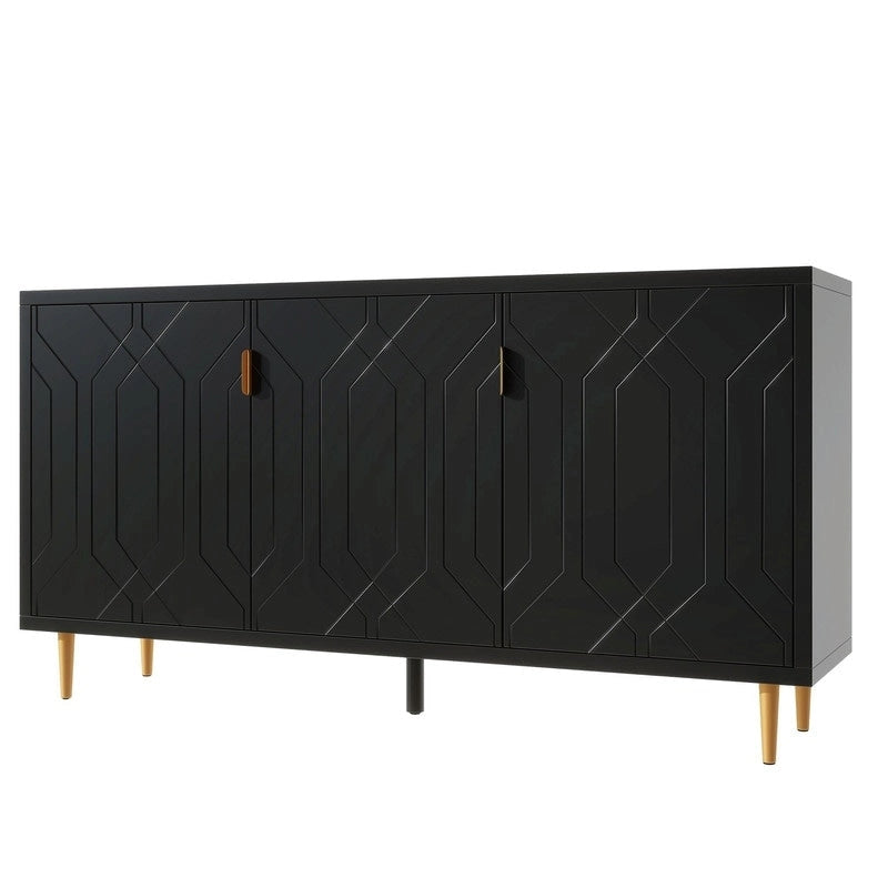 Console de 70 pouces de large avec étagères réglables