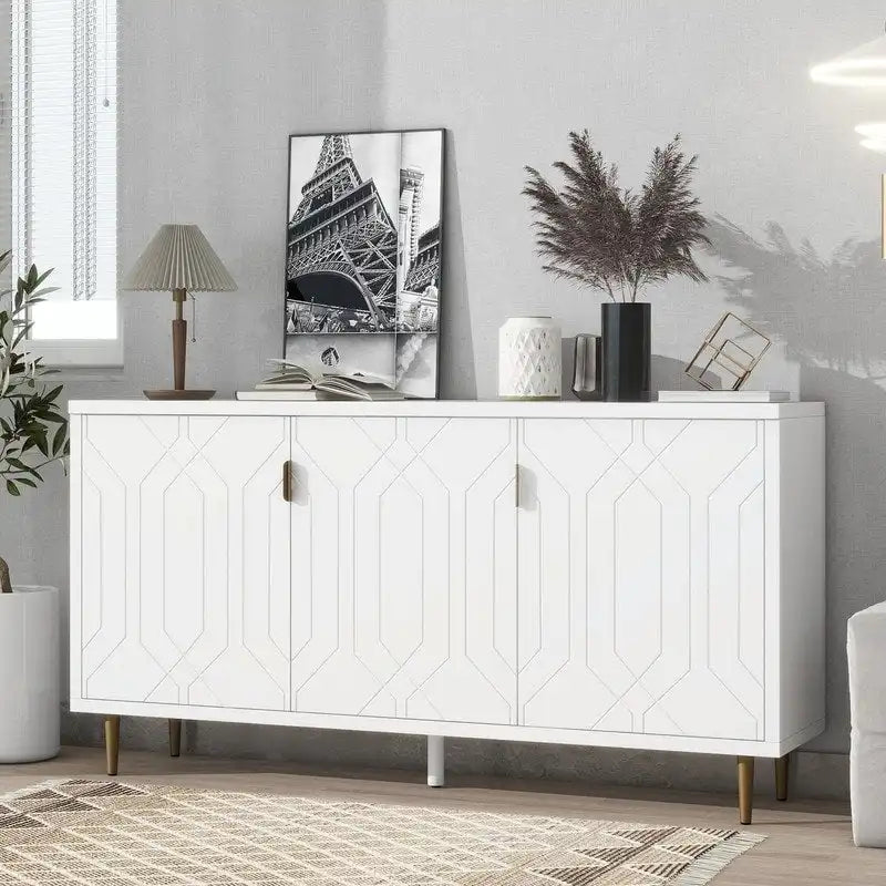 Console de 70 pouces de large avec étagères réglables