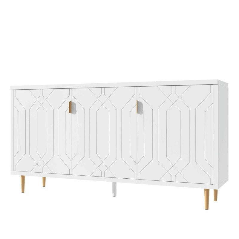 Console de 70 pouces de large avec étagères réglables