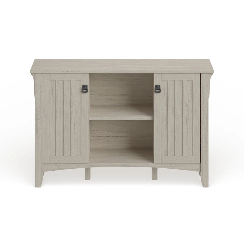 Meuble de rangement blanc antique avec portes - 46.22L x 12.76W x 29.96H - 46.22L x 12.76W x 29.96H
