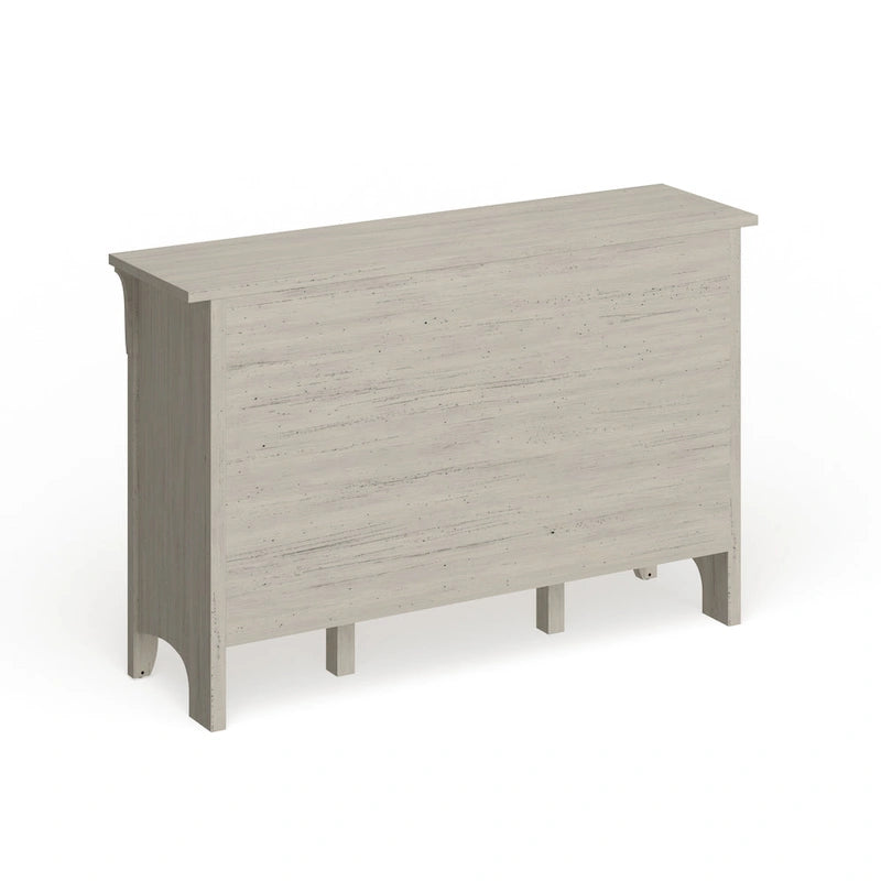 Meuble de rangement blanc antique avec portes - 46.22L x 12.76W x 29.96H - 46.22L x 12.76W x 29.96H