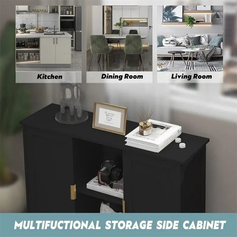 Buffet de rangement en bois pour bar à café - 11.8P x 39.4L x 30.7H
