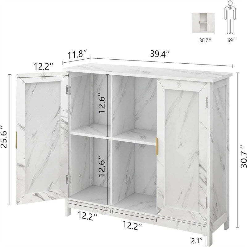 Buffet de rangement en bois pour bar à café - 11.8P x 39.4L x 30.7H