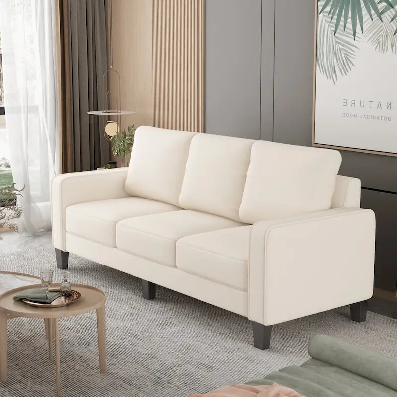 Canapé de salon moderne en tissu beige