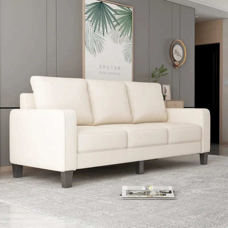 Canapé de salon moderne en tissu beige