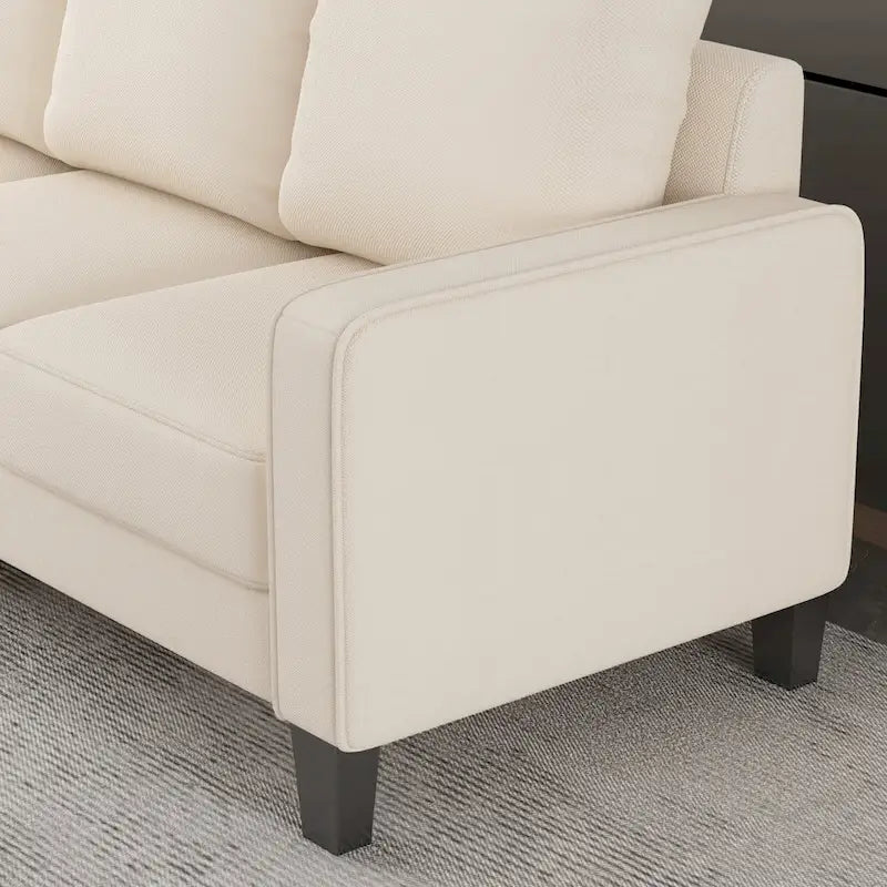 Canapé de salon moderne en tissu beige