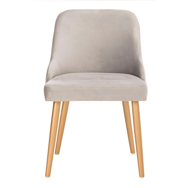 Chaise de salle à manger rembourrée – Gris / Or (Lot de 2) – 21 x 22 x 31 – 21L x 22P x 31H