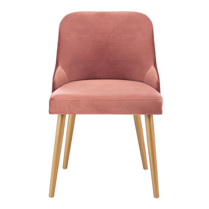 Chaise de salle à manger rembourrée – Gris / Or (Lot de 2) – 21 x 22 x 31 – 21L x 22P x 31H